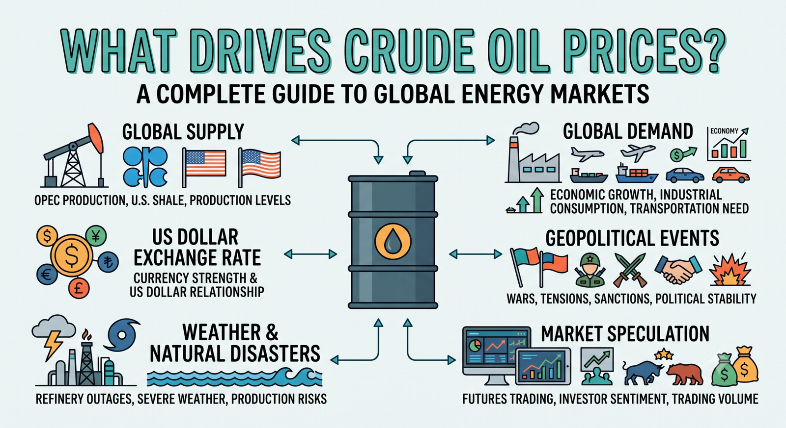 What moves crude oil prices? A complete guide to energy markets