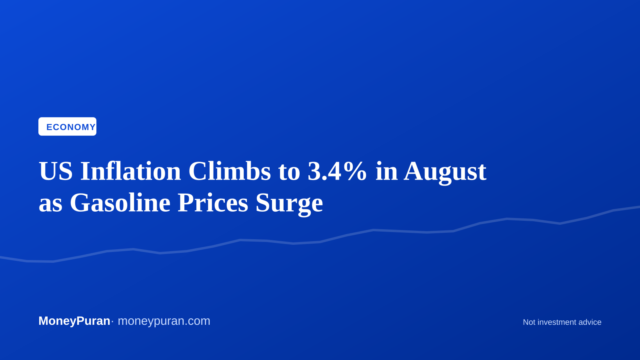 US Inflation Climbs to 3.4% in August as Gasoline Prices Surge