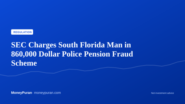 SEC Charges South Florida Man in 860,000 Dollar Police Pension Fraud Scheme