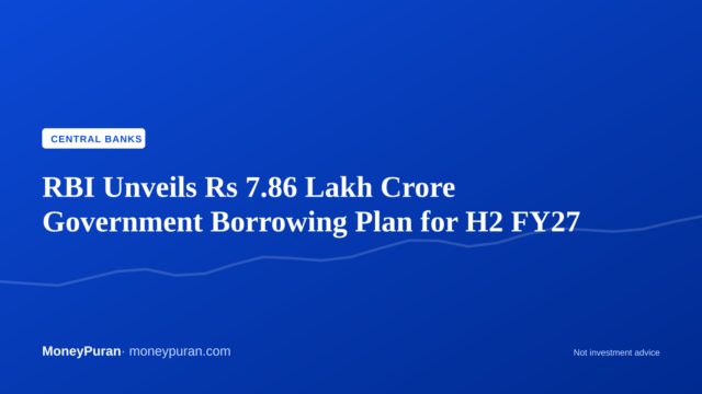 RBI Unveils Rs 7.86 Lakh Crore Government Borrowing Plan for H2 FY27