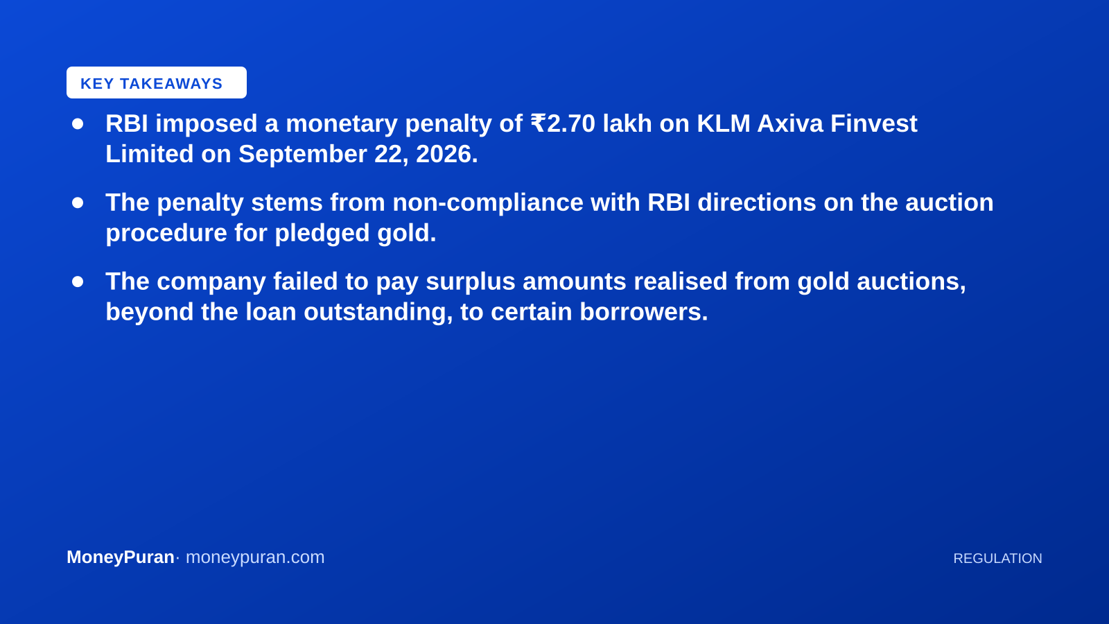 Key takeaways: RBI monetary penalty