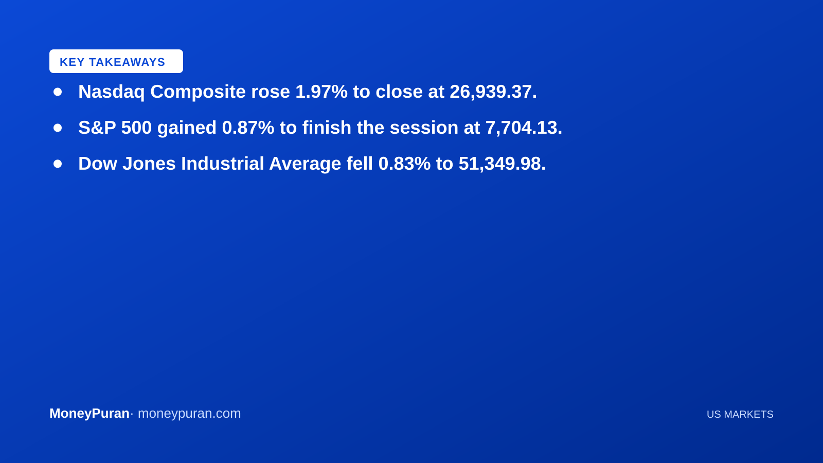 Key takeaways: US stock market