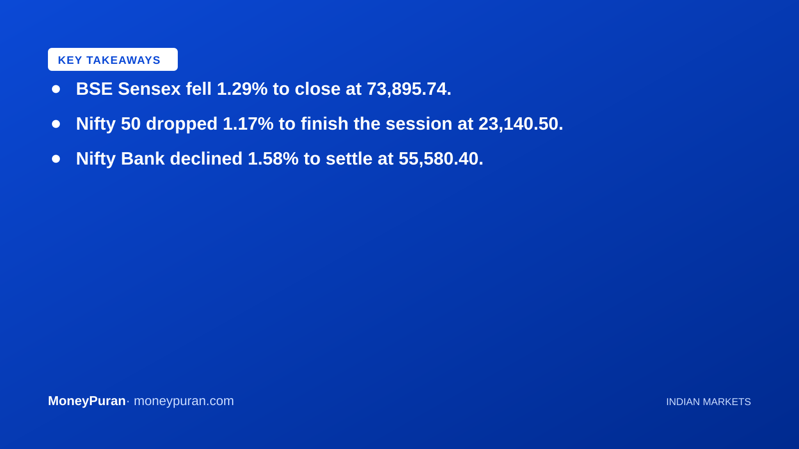 Key takeaways: Indian stock market