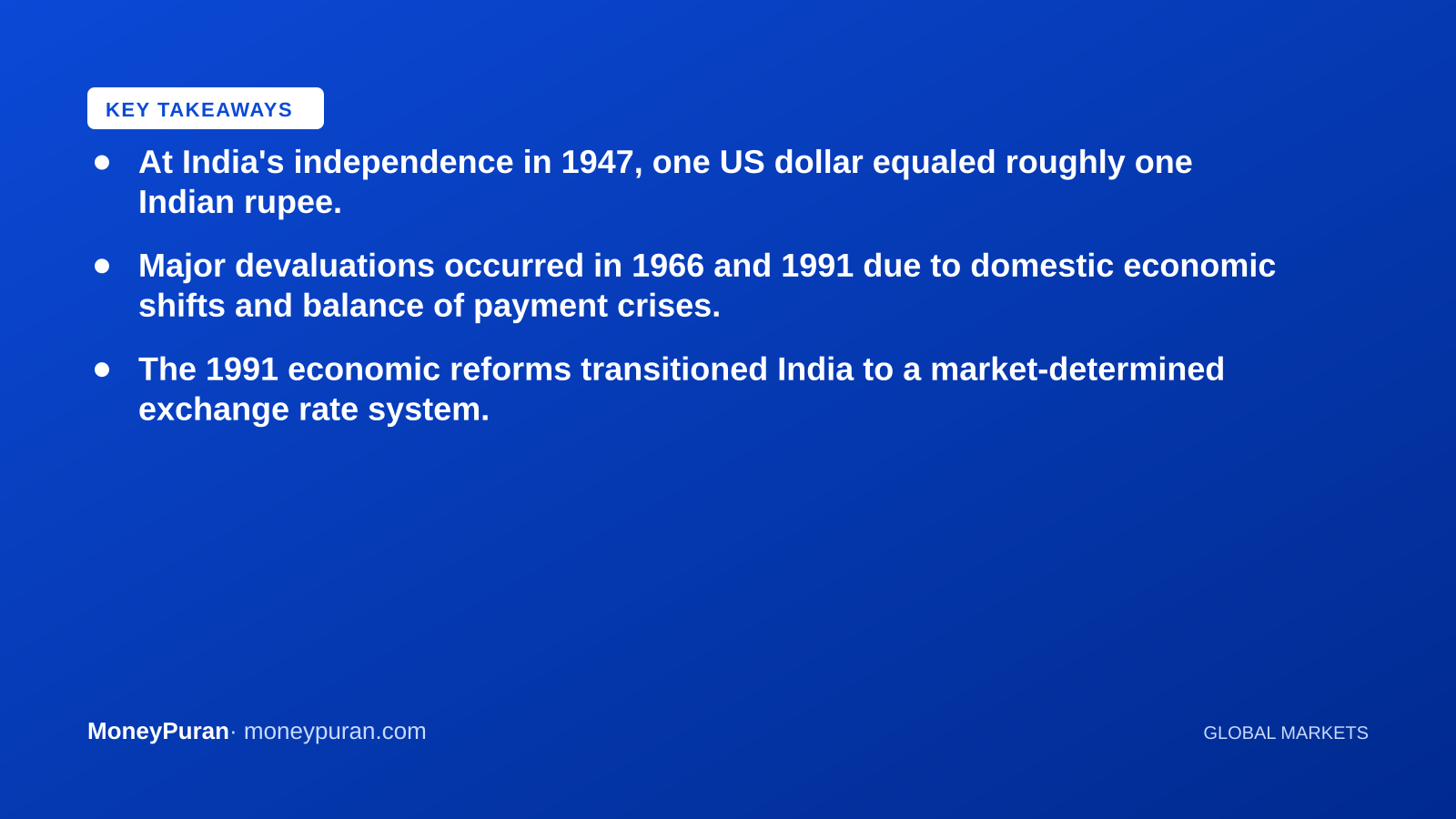 Key takeaways: rupee vs dollar history