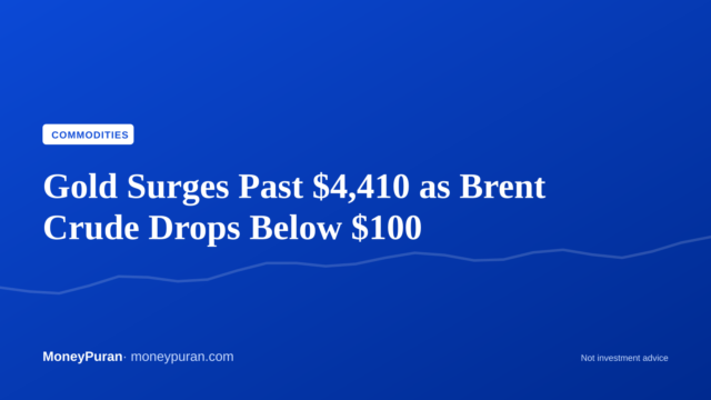 Gold Surges Past $4,410 as Brent Crude Drops Below $100