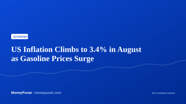 US Inflation Climbs to 3.4% in August as Gasoline Prices Surge