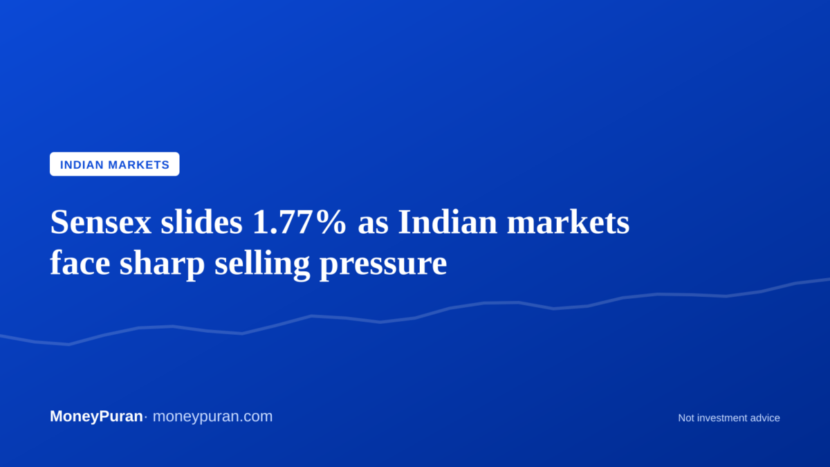 Sensex slides 1.77% as Indian markets face sharp selling pressure