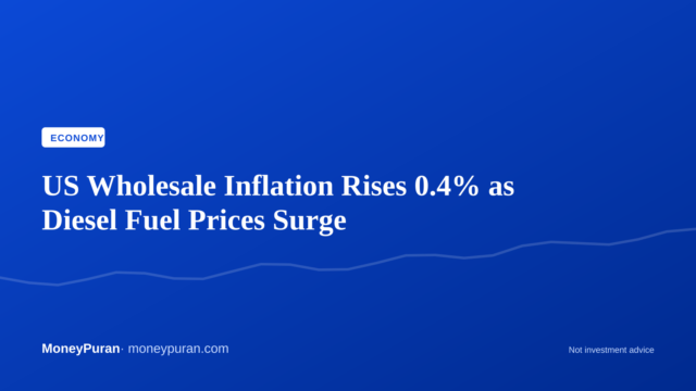 US Wholesale Inflation Rises 0.4% as Diesel Fuel Prices Surge