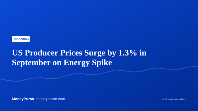 US Producer Prices Surge by 1.3% in September on Energy Spike