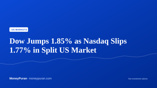 Dow Jumps 1.85% as Nasdaq Slips 1.77% in Split US Market