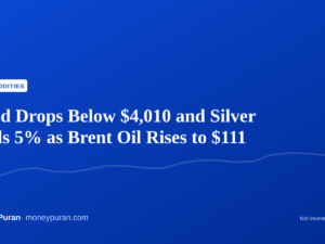 Gold Drops Below $4,010 and Silver Falls 5% as Brent Oil Rises to $111
