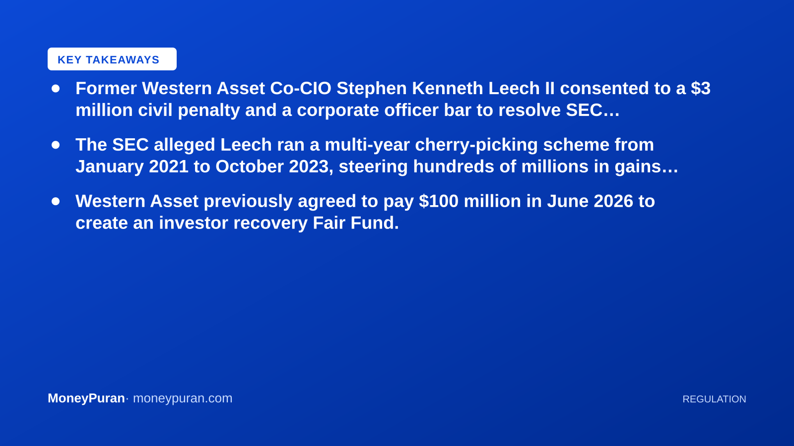Key takeaways: SEC cherry picking