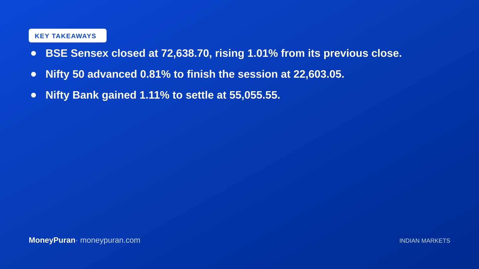 Key takeaways: Indian stock market