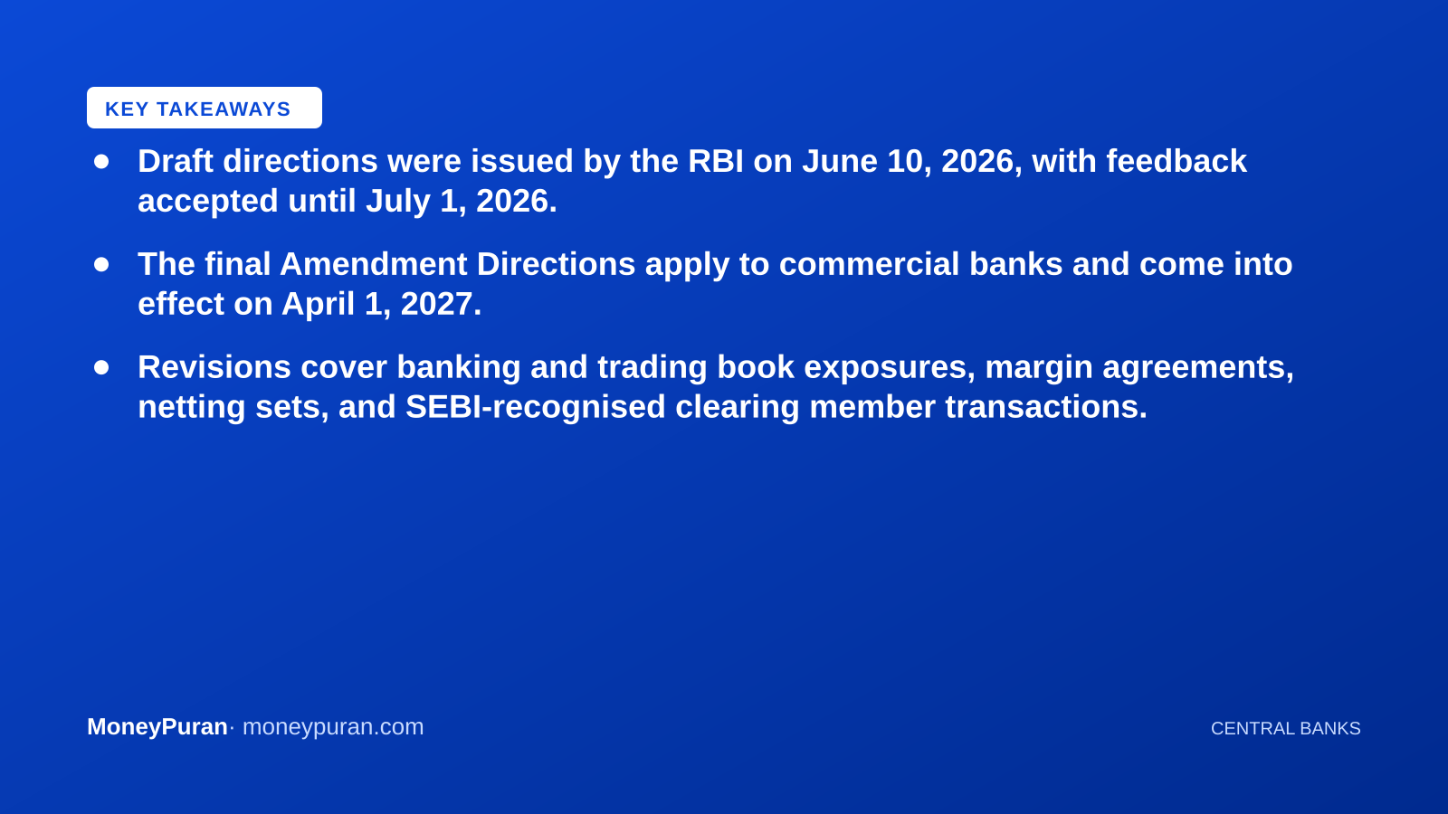 Key takeaways: counterparty credit risk