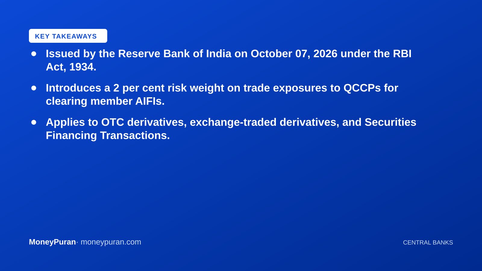 Key takeaways: capital adequacy norms
