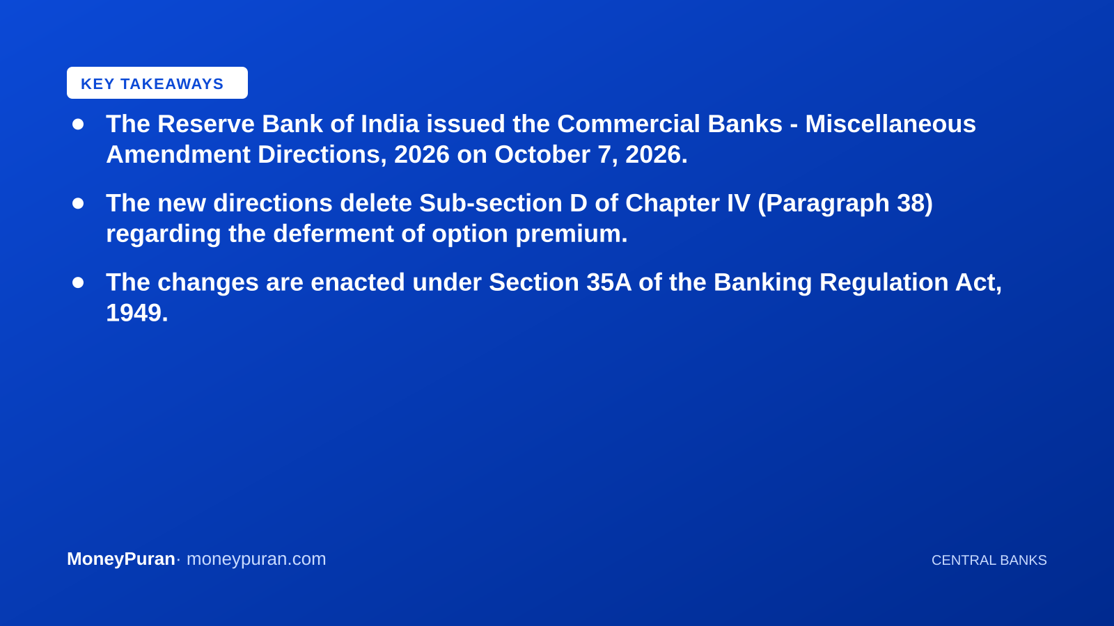 Key takeaways: RBI amendment directions