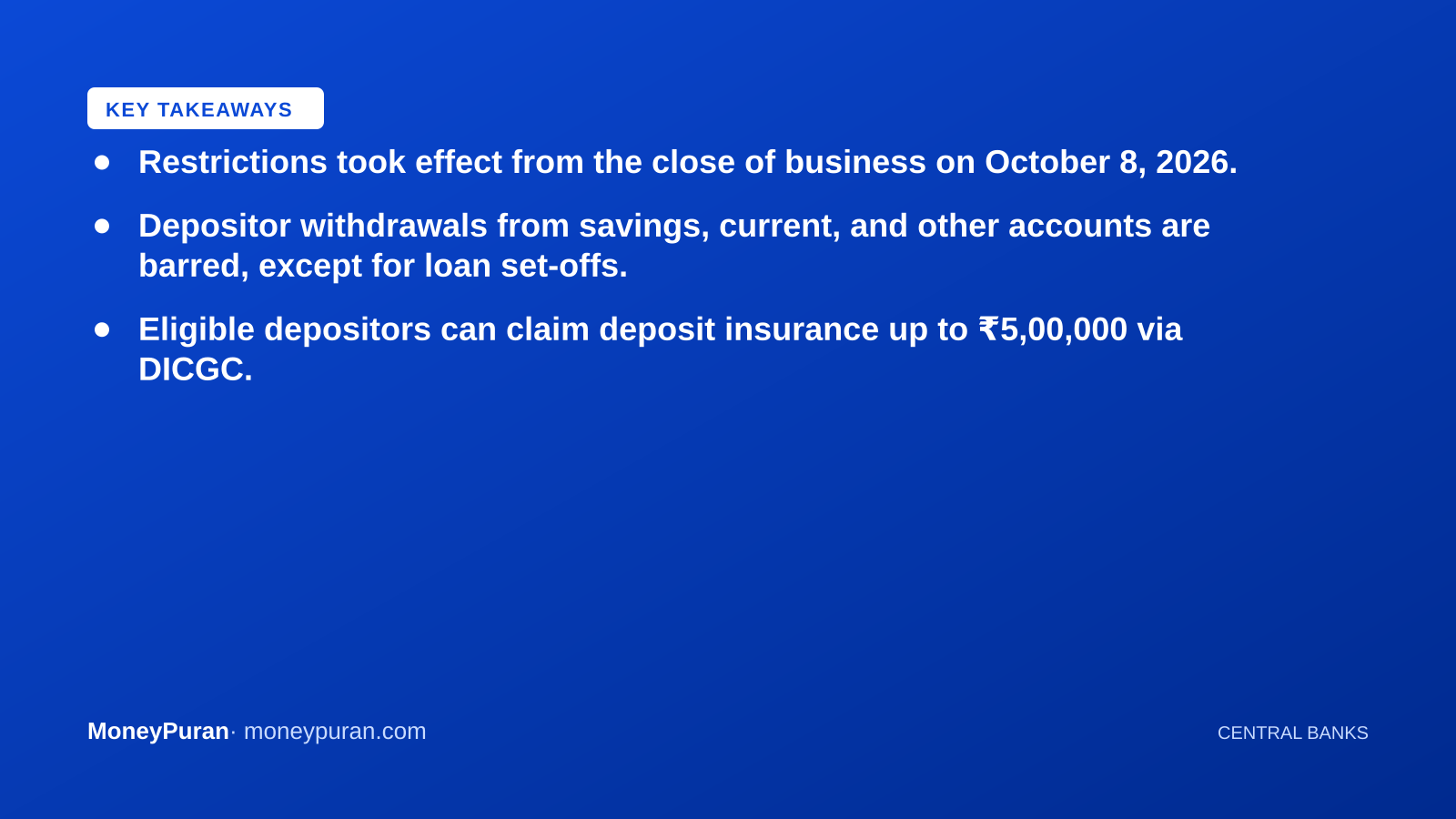 Key takeaways: RBI cooperative bank restrictions