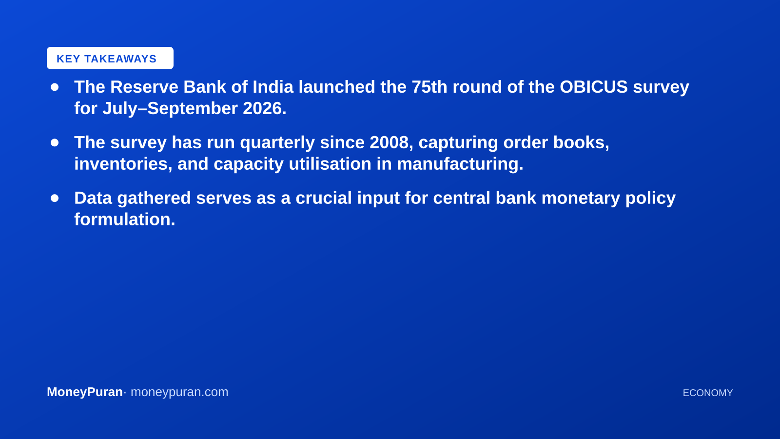 Key takeaways: RBI capacity utilisation survey