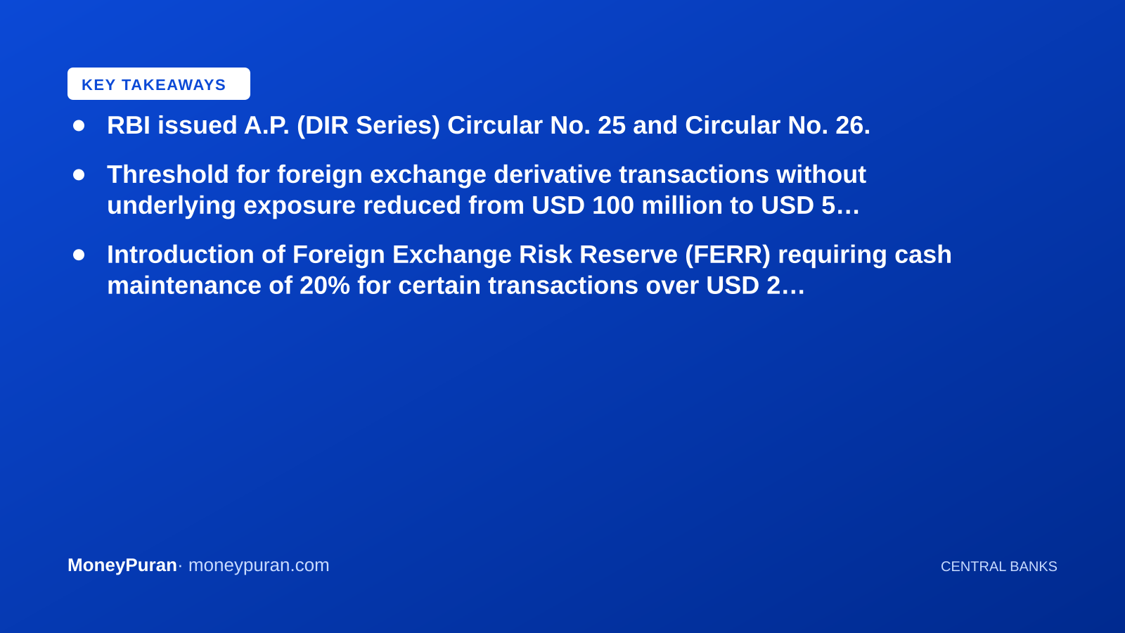 Key takeaways: RBI forex rules