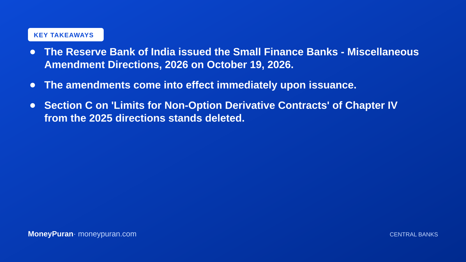 Key takeaways: Small Finance Banks