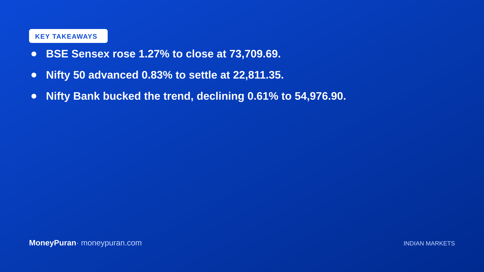 Key takeaways: Sensex today