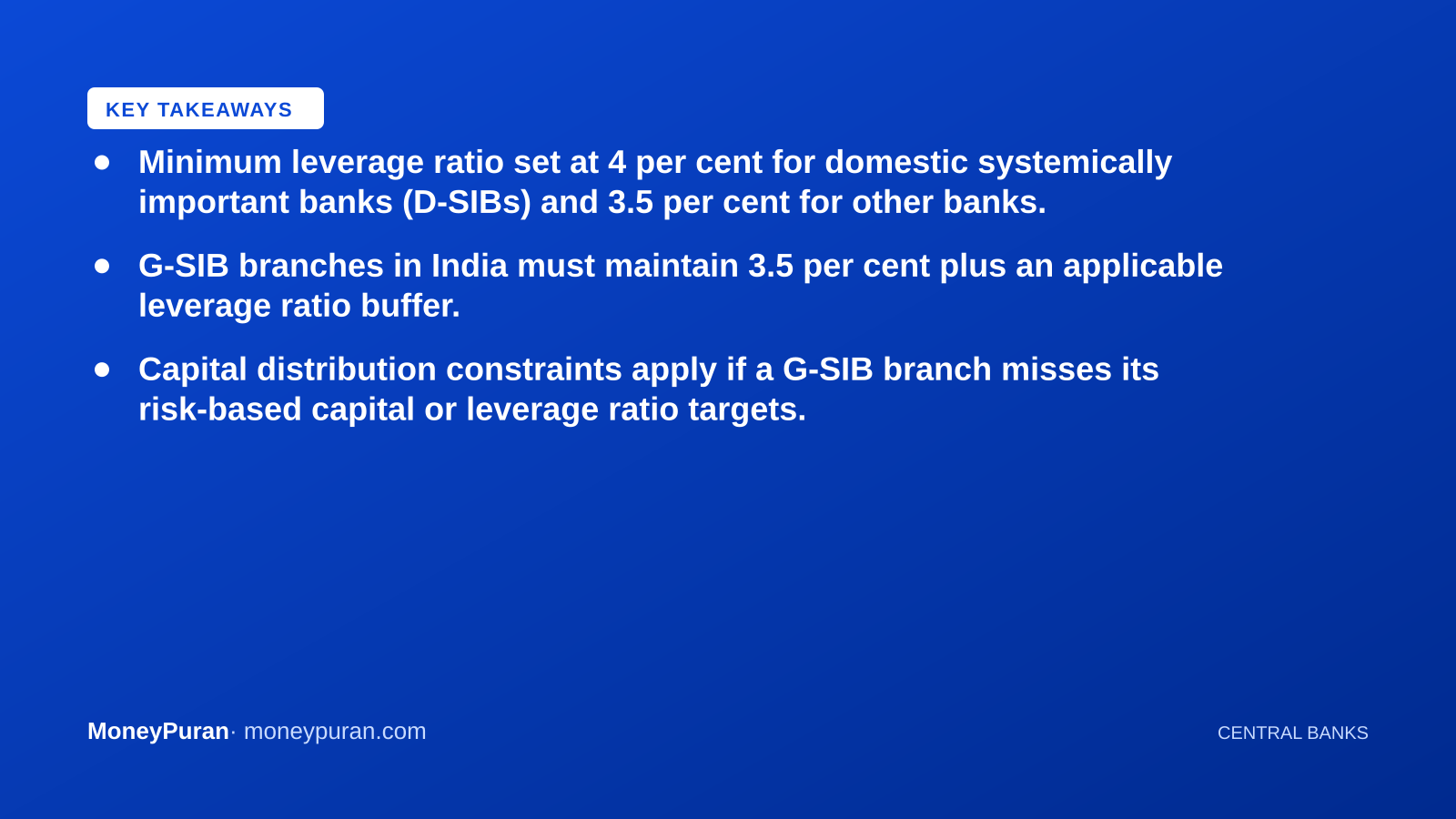 Key takeaways: RBI leverage ratio