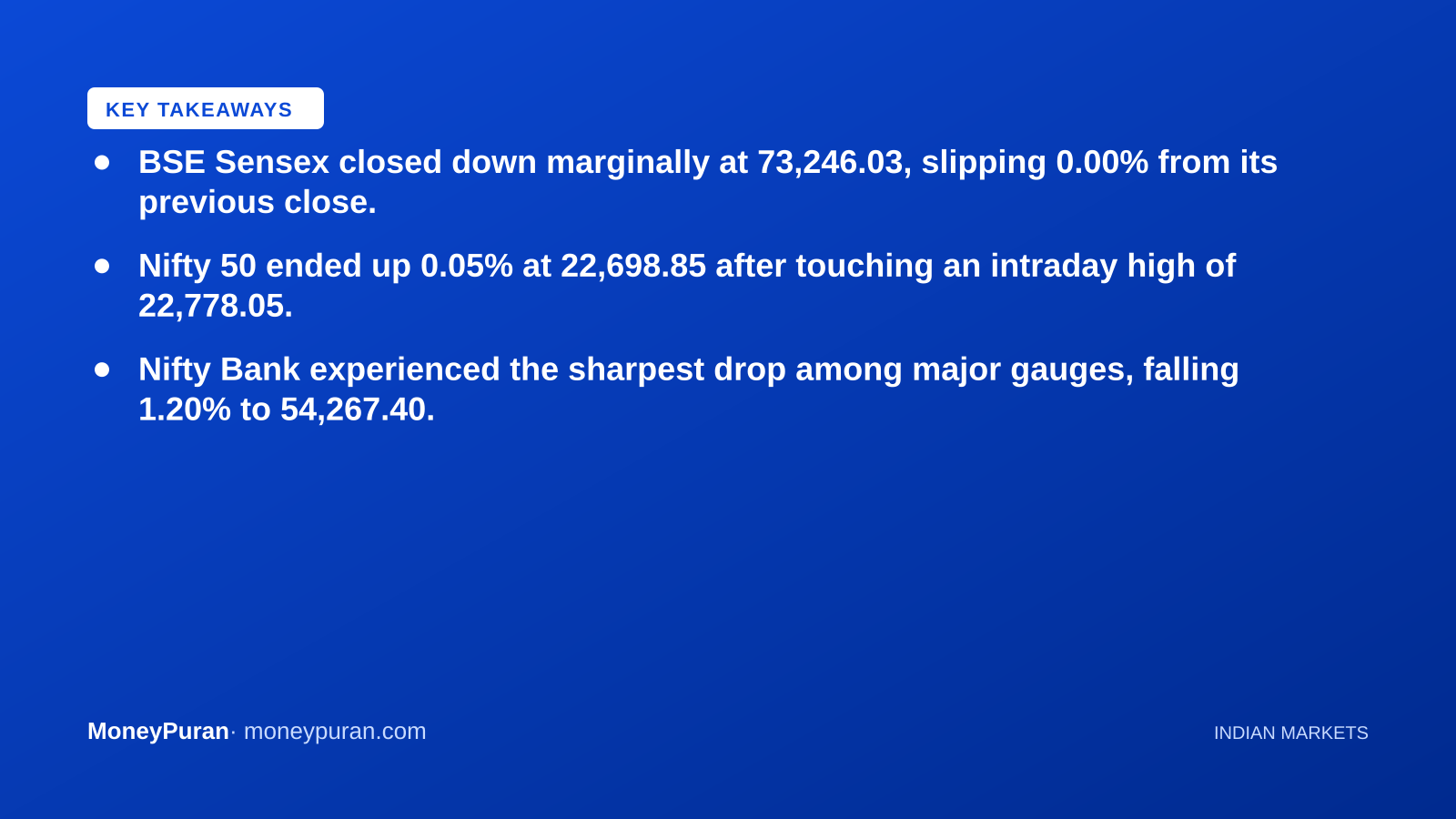 Key takeaways: Indian stock market