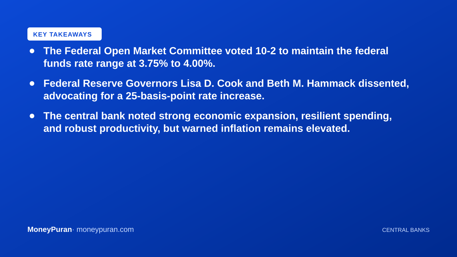 Key takeaways: Fed interest rate decision