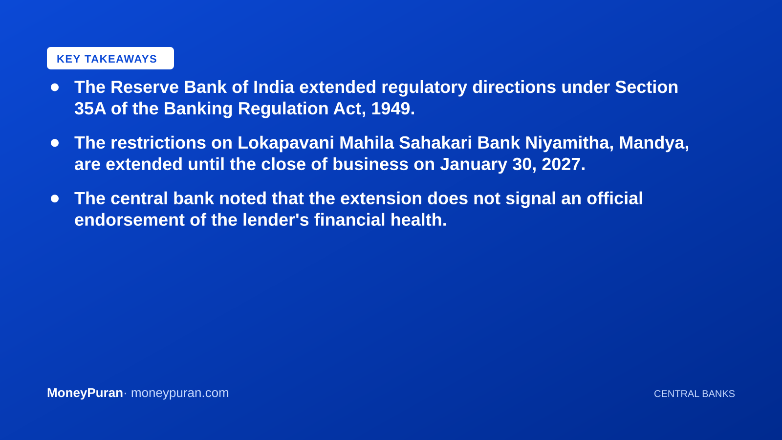 Key takeaways: RBI bank directions