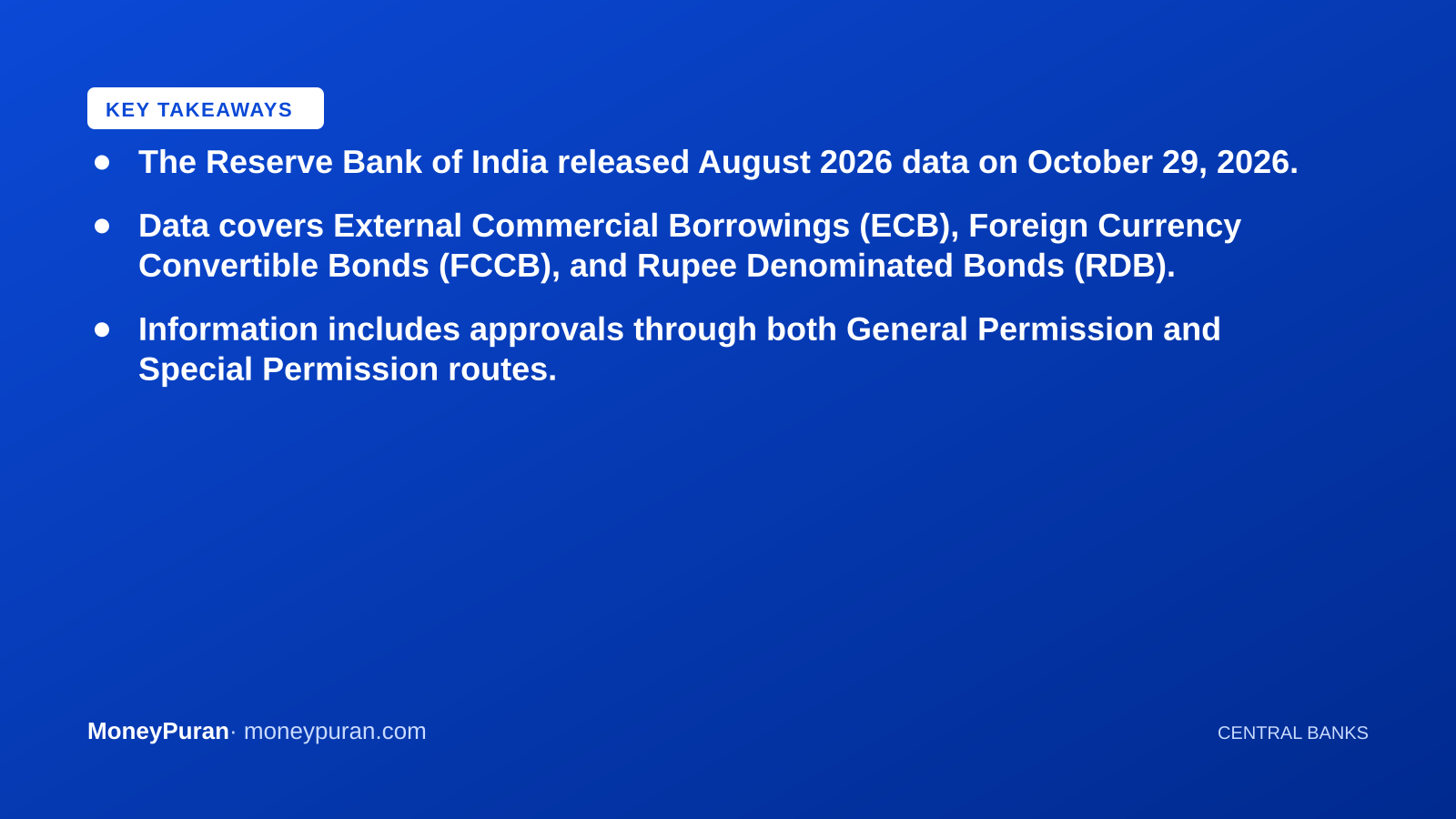 Key takeaways: RBI ECB data