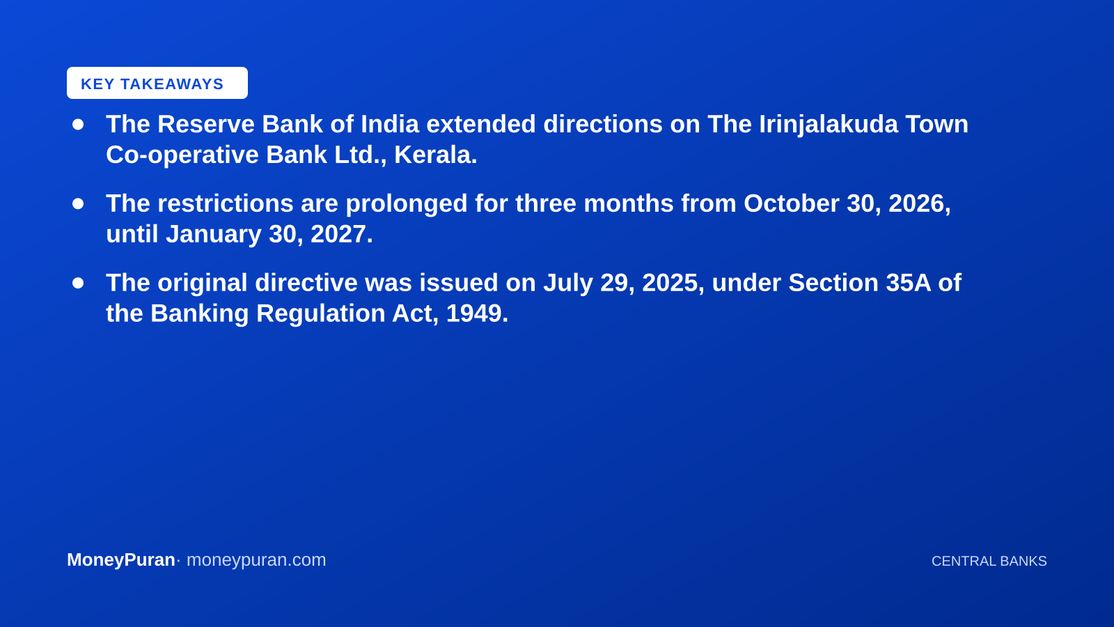 Key takeaways: RBI cooperative bank