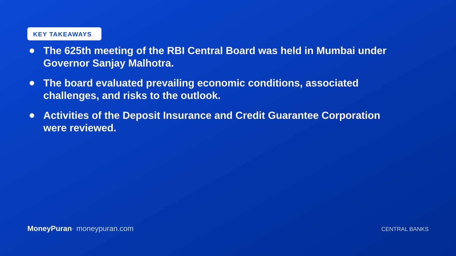 Key takeaways: RBI central board