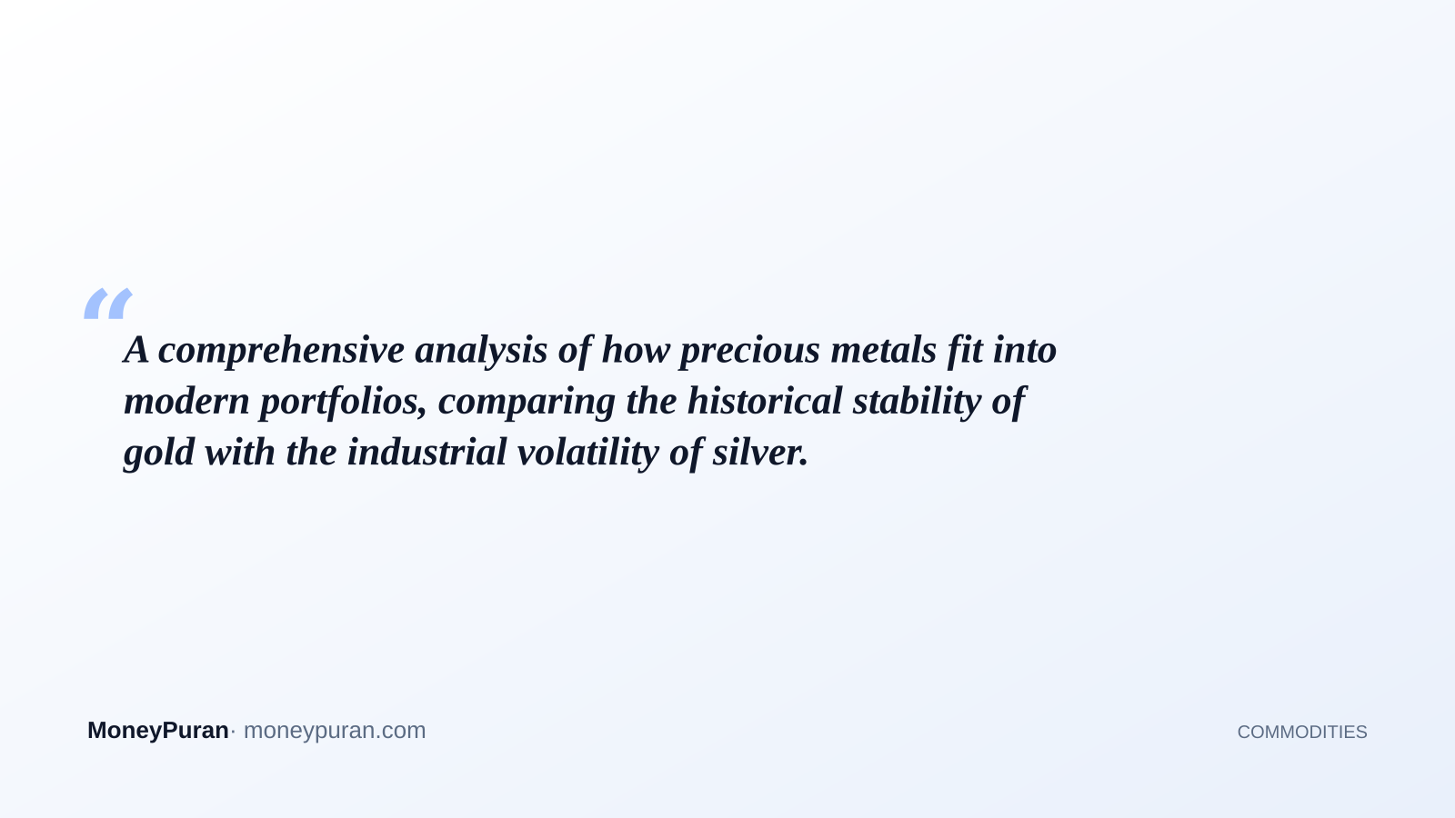A comprehensive analysis of how precious metals fit into modern portfolios, comparing the historical stability of gold with the industrial volatility of silver.
