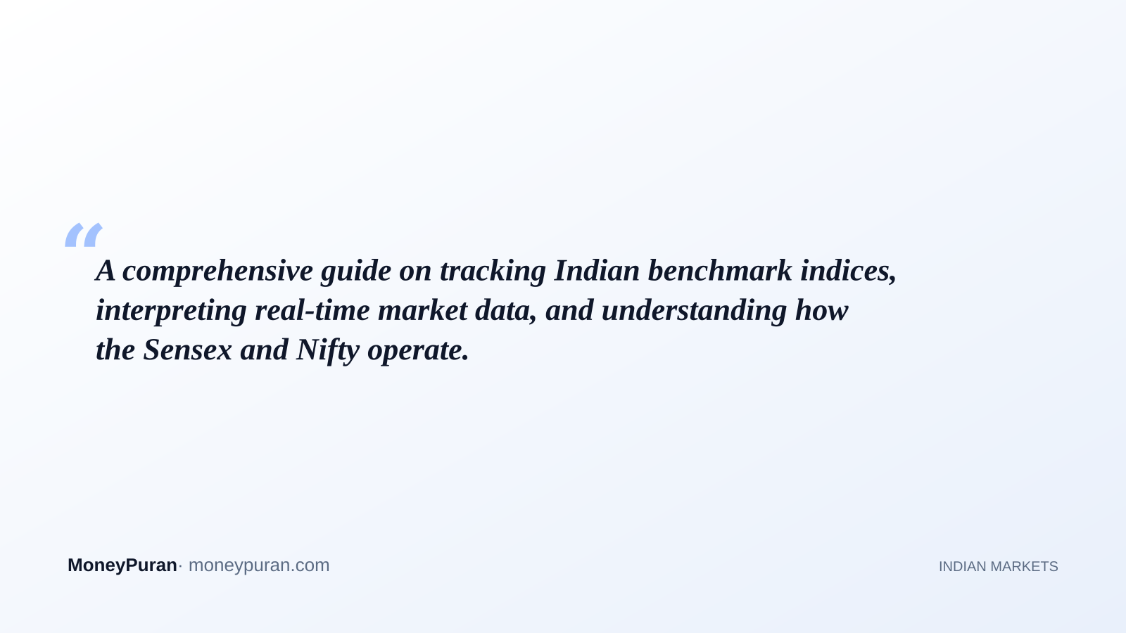 A comprehensive guide on tracking Indian benchmark indices, interpreting real-time market data, and understanding how the Sensex and Nifty operate.